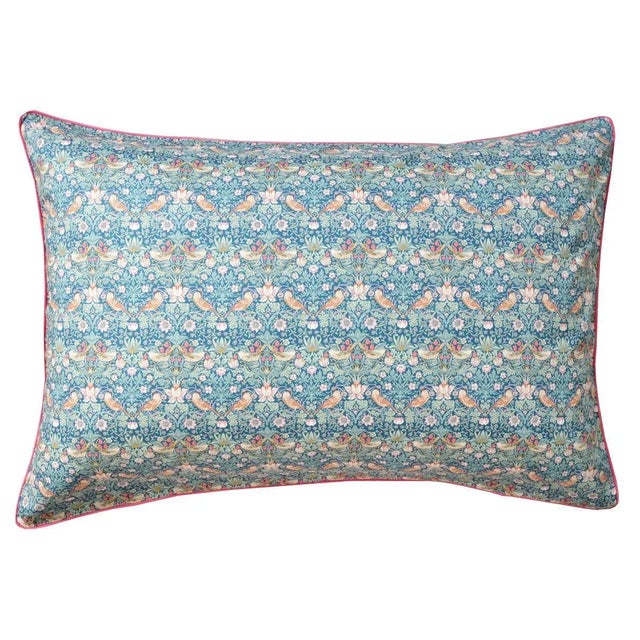 Not Yet Made - Made To Order Piped Edge Pillowcase Made With Liberty Fabric Strawberry Thief For Sale - Image 5 of 5