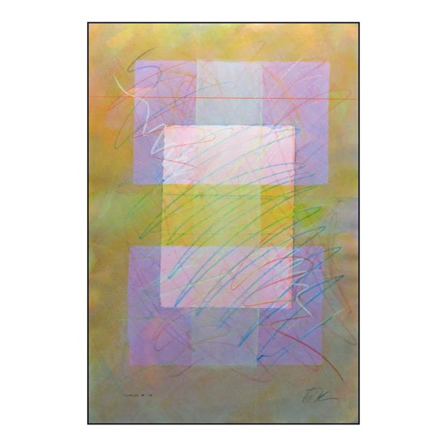 Chris Hicks "Series A-3" Hand Signed Fine Art Original Mixed Media Monoprint For Sale