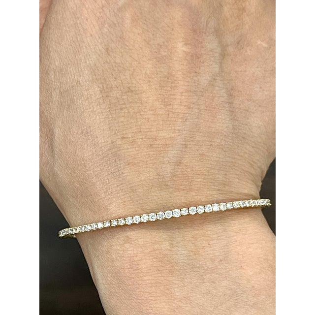 Modern 2.23 Ct Flexible Diamond Bangle For Sale - Image 3 of 4