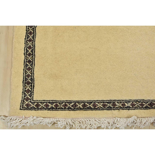 Bokhara Runner 3’6” X 15’2” Beige Wool Hand-Knotted Oriental Rug For Sale - Image 10 of 13
