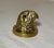 Antique Figural Solid Brass Figural Parrot Bird Glass Eyes Paperweight Statue For Sale - Image 9 of 12