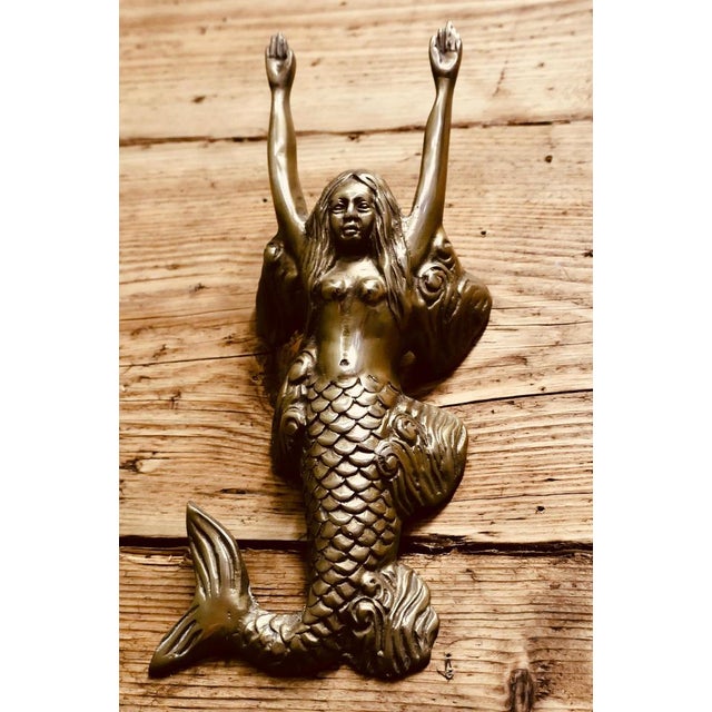 Brass Mermaid Door Knocker, 1950 For Sale - Image 6 of 7