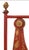 Niermann Weeks Niermann Weeks Italian/Tole/Empire Discontinued Queen Bed Headboard/Footboard Red For Sale - Image 4 of 4