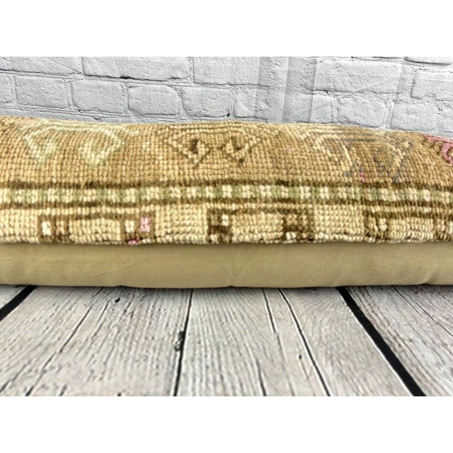 Textile 12 x 46 Lumbar Rug Pillow Regal Embellishments Turkish Pillow Cushion Cover For Sale - Image 7 of 7