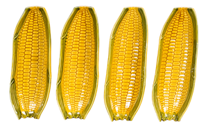 Ceramic Corn Plates, 1950s, Set of 4