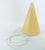Dimensions ø22 x h35 cm - suspension conique en verre teinté jaune - douille e27 standard - design minimaliste 1980 - fait...