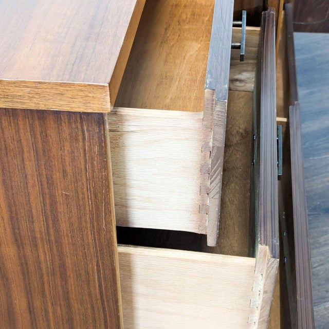 Vintage Broyhill Mid-Century Modern Walnut Credenza, Attributed For Sale - Image 10 of 12