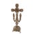 Gothic French Neo-Gothic Silvered Altar Crucifix With Mary and St. John, Marked Dep – 18” Tall, C. 1930s For Sale - Image 3 of 17