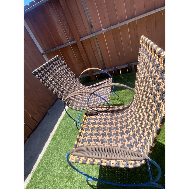 Modern Patio Woven Chair Lounger – Inspired by Marni ‘Moon Walk, 2 Pieces For Sale - Image 3 of 6