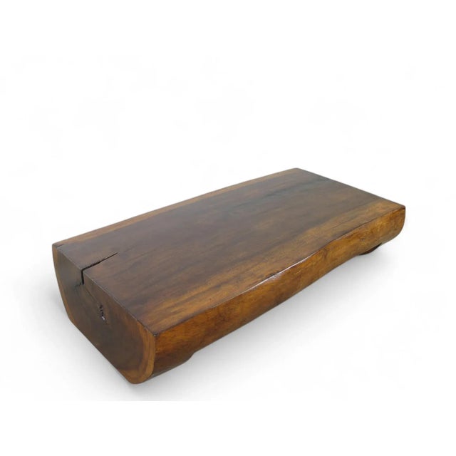 Coffee Single Slab Water Fall Living Edge Coffee Table For Sale - Image 8 of 10