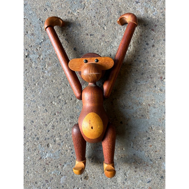 Original Kay Bojesen teak monkey with new rubber joints installed so this guy is ready to go for the next 60 years! Signed...