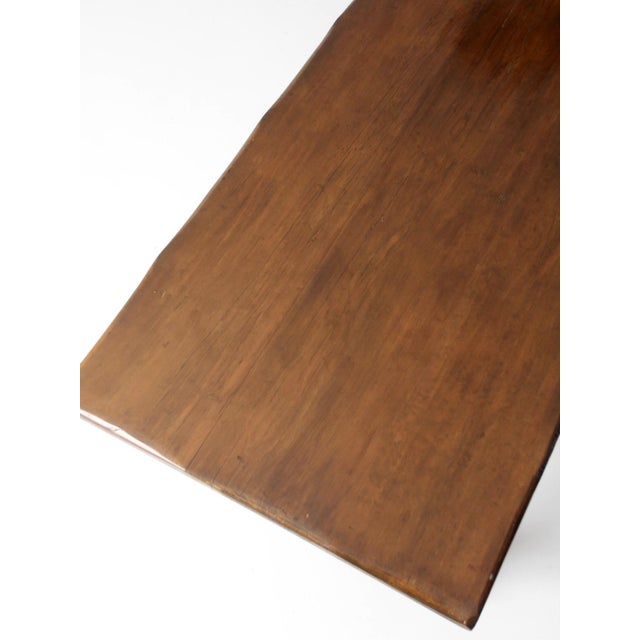 Wood Antique Spanish Revival Trestle Table For Sale - Image 7 of 18