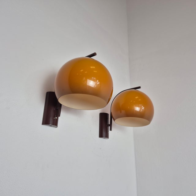 Space Age Hungarian Wall Lamps from Szarvasi, 1960s, Set of 2 For Sale - Image 4 of 9