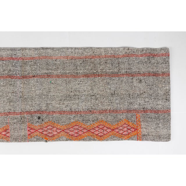 Hanwoven Vintage Kilim Runner For Sale - Image 4 of 10