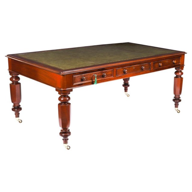 Antique 19th Century Partners Writing Desk For Sale - Image 18 of 18