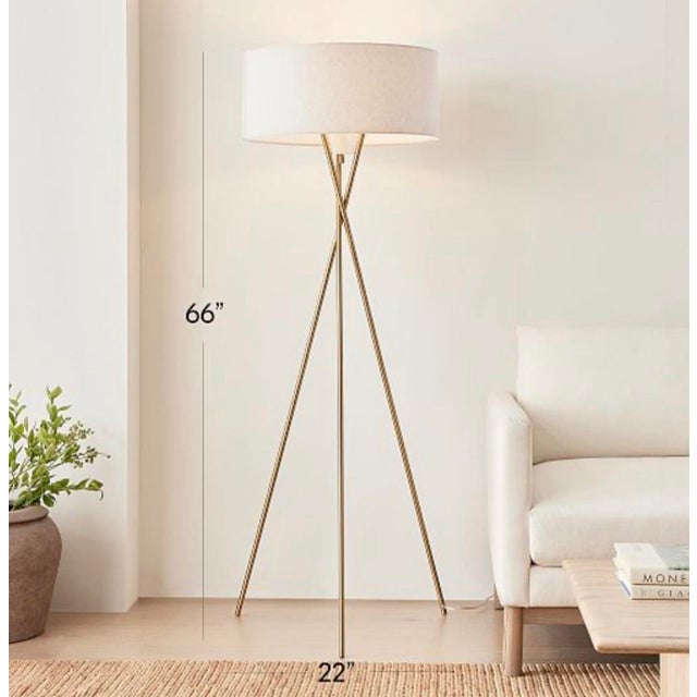 Mid 20th Century Mid 20th Century West Elm Americana Tripod Floor Lamp For Sale - Image 5 of 5