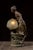 1910s Art Nouveau Figural Lamp With Uranium Glass Shade by Anglade For Sale - Image 4 of 14