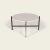 Ancient white porcelain large deck table by Ox Denmarq Dimensions: D 87 x W 87 x H 45 cm Materials: steel, porcelain