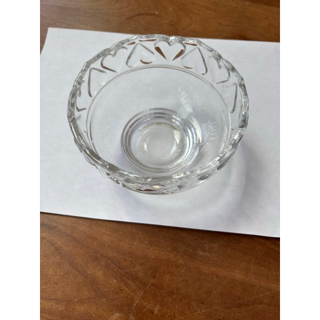 Art Deco Tiffany Crystal Glass Bowl-Heart Design For Sale - Image 3 of 7