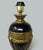 Early 20th Century Antique Vintage Pair Cobalt Blue Gold Bronzed Porcelain Electric Table Lamps For Sale - Image 5 of 8