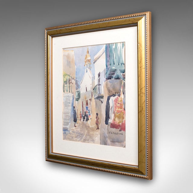 English Vintage Watercolour Painting, Mykonos, English School, Art, Picture, Fa Dolding For Sale - Image 3 of 10