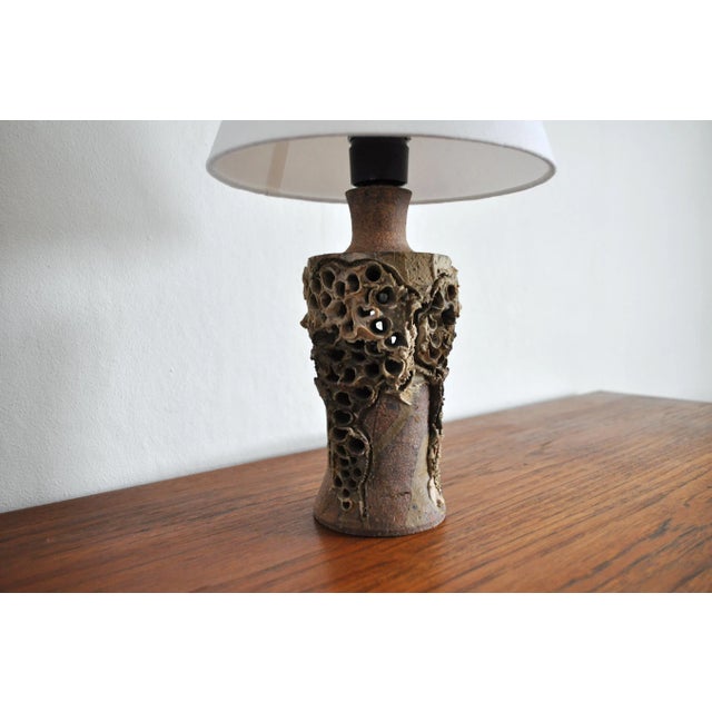 Danish Modern Ceramic Table Lamp by Bodil Marie Nielsen, 1960s For Sale - Image 6 of 8