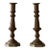Vintage Brass Candlestick Holders Pair For Sale