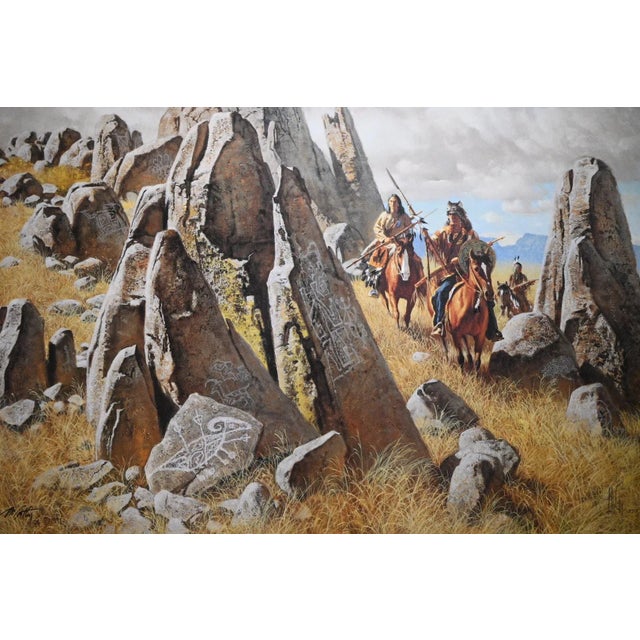 Native American Frank C. McCarthy Signed Limited Edition Print "Where Ancient Ones Had Hunted" 975/1000 With Certificate For Sale - Image 3 of 9