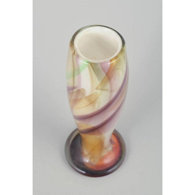 Per Lütken for Holmegaard “Cascade” vase, 1970s. Mouth-blown glass vase from the decorative Cascade series, featuring...