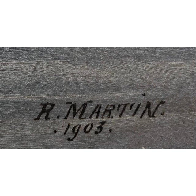 René Martin, Lake Landscape, 1903, Oil on Cardboard, Framed For Sale - Image 3 of 9