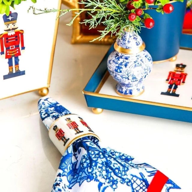 Each napkin ring is made from cast metal, had been hand-painted, and finished with enamel to ensure the artwork will be...