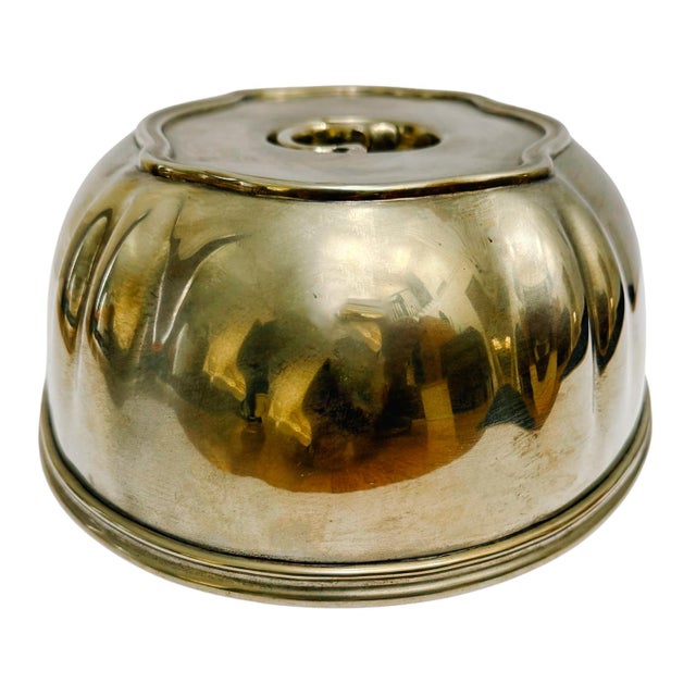 American Antique Reed & Barton Silver Soldered Food Cloche From Historic Davenport Hotel For Sale - Image 3 of 8