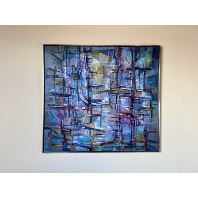 Oswaldo Gutierrez (1917) Cuban Artist Expressionist Oil on Canvas Painting For Sale - Image 4 of 13