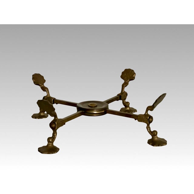 Metal Adjustable Large Brass Planter / Pot / Bowl Display Stand Pedestal Trestle - Andrea by Sadek 8-12" For Sale - Image 7 of 10