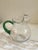Glass Vintage Libbey Glass Pitcher With Green Handle For Sale - Image 7 of 7
