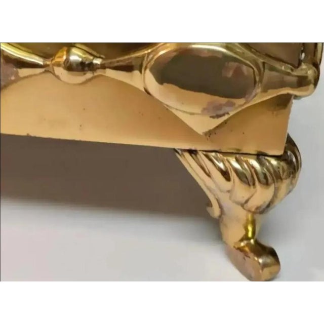 Vintage Large Brass Hinged Violin Storage Box For Sale - Image 10 of 12