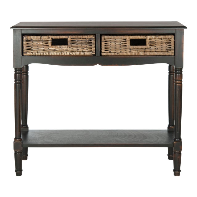 2 Drawer Console in Brown For Sale