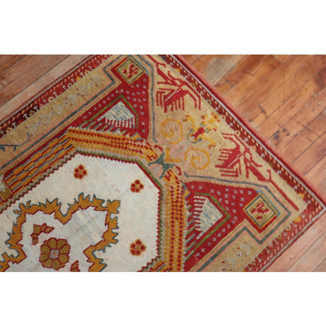 Colorful Early 20th Century Antique Turkish Ghiordes Rug - 3'8" x 5'5" For Sale - Image 18 of 18