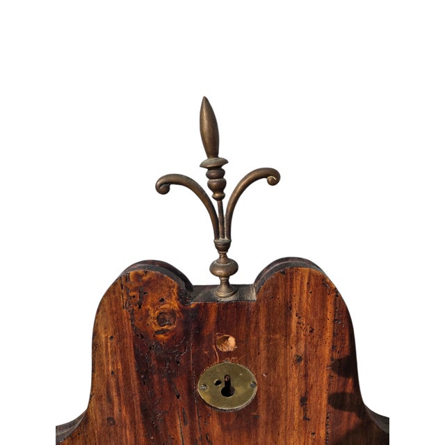 Brown 1970s Ethan Allan Rare Rustic Italian Regency Wall Sconce Planter Shelf Pine Brass For Sale - Image 8 of 15