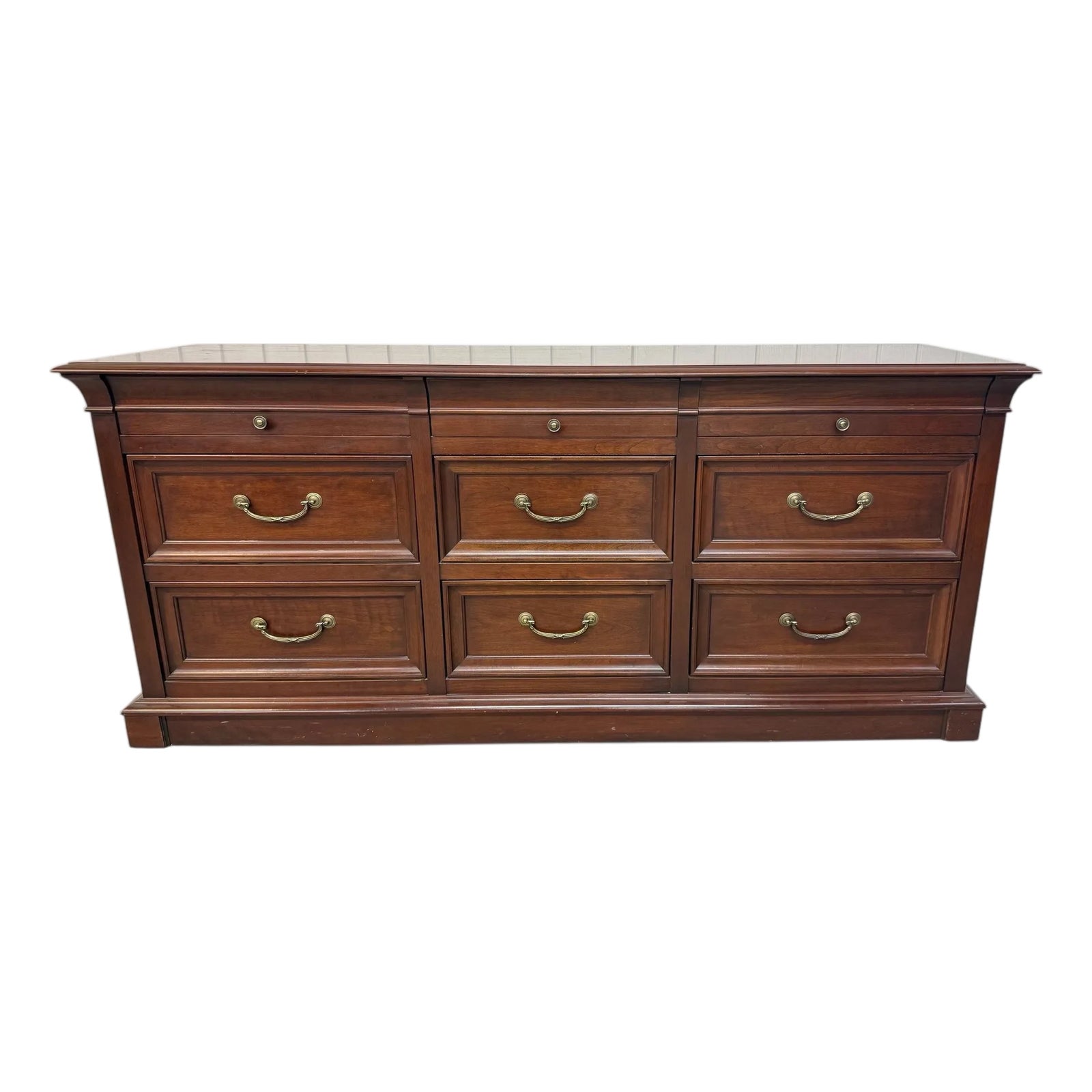 Vintage Ethan Allen 9-Drawer Cherry Dresser | Chairish