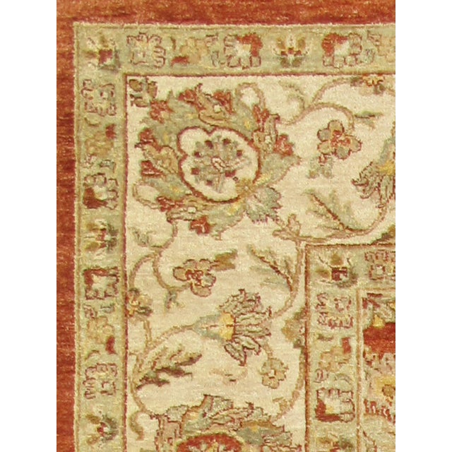 Modern Pasargad Home Agra Coral Wool Area Rug- 7' 9" X 10' 1" For Sale - Image 3 of 3
