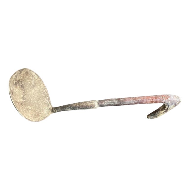 Antique Hand Antique Wooden Ladle For Sale