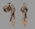 Pair of Ornate Antique Victorian Cast Metal Bronze Finish Wall Sconces In good original condition showing some typical...