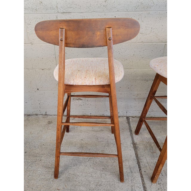Mid-Century Modern Counter Top Stools - Set 3 For Sale - Image 9 of 15