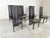 Italian Modern Lacquered Wood and Leather Dining Chairs, 1980, Set of 8 For Sale - Image 4 of 12