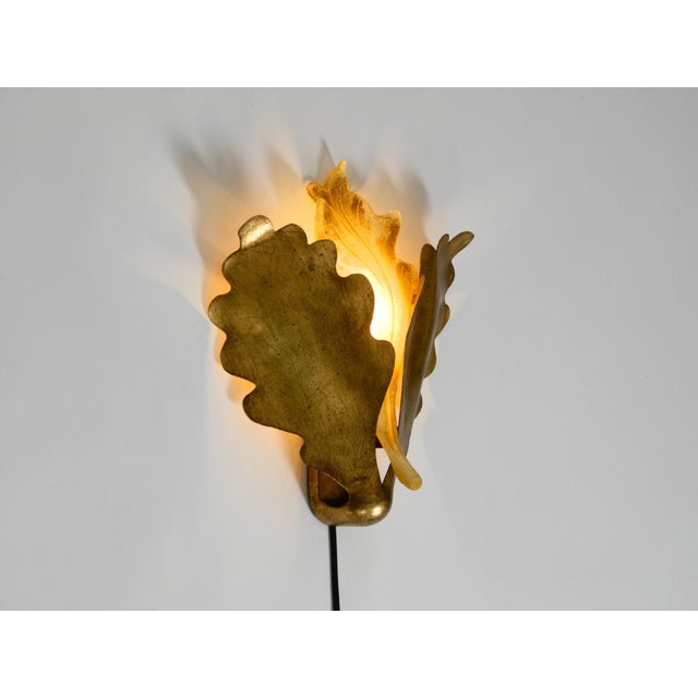 Metal Vintage Gold-Plated Glass and Metal Wall Lamp by Banci Firenze, Italy, 2000s For Sale - Image 7 of 18