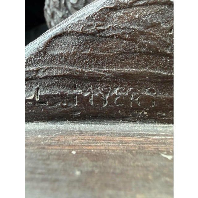 1960s Ernest Hemmingway Ceramic Bust 1966 Signed For Sale - Image 5 of 5