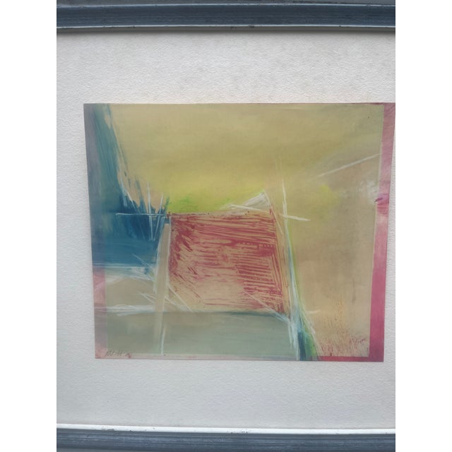 Unique work on paper by Cape Cod artist Peter Watts (1934-2020). An early abstract work on paper signed and dated 1961....