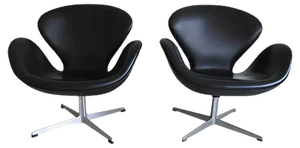 Set of Vintage Swan Armchairs by Arne Jacobsen for Fritz Hansen, 1960s