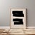 Framed abstract open edition giclee print. 24"x32" Elegant black geometrical thick lines drawing on beige background. High...